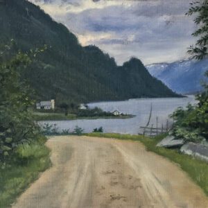 Oljemaleri tilskrevet Harald Grønneberg – Ullensvang i Hardanger, ca. 1890