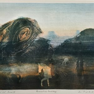Einar Sigstad tresnitt - "romantisk landskap" (1993)