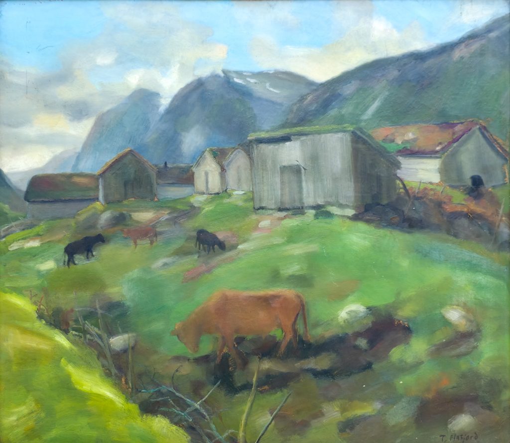 Toralf Flatjord oljemaleri - Elev av Nikolai Astrup