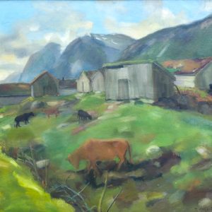 Toralf Flatjord oljemaleri - Elev av Nikolai Astrup